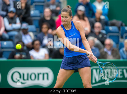 Edgbaston Priory Club, Birmingham, Regno Unito. Il 18 giugno, 2019. Il WTA natura Valle Classic Tennis Tournament; Dayana Yastremska (UKR) versus Julia Goerges (GER); Julia Goerges (GER) scritto Credito: Azione Sport Plus/Alamy Live News Foto Stock