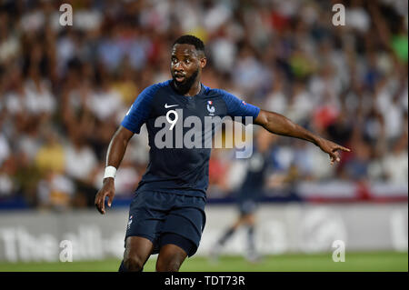 Cesena, Italia. Il 18 giugno, 2019. Moussa Dembele' della Francia durante il 2019 UEFA EURO U-21 gara di campionato tra Inghilterra U-21 e Francia U-21 a Orogel Stadium 'Dino Manuzzi', Cesena, Italia il 18 giugno 2019. Foto di Giuseppe mafia. Credit: UK Sports Pics Ltd/Alamy Live News Foto Stock