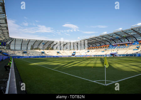 Grenoble, Frankreich. Il 18 giugno, 2019. Francia, Grenoble, Stade des Alpes, 18.06.2019, calcio - FIFA Coppa del mondo femminile - Giamaica - Australia Immagine: lv Stade des Alpes | Utilizzo di credito in tutto il mondo: dpa/Alamy Live News Foto Stock