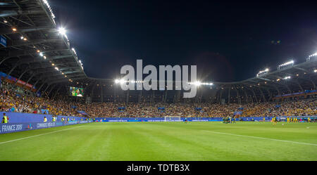 Grenoble, Frankreich. Il 18 giugno, 2019. Francia, Grenoble, Stade des Alpes, 18.06.2019, calcio - FIFA Coppa del mondo femminile - Giamaica - Australia Immagine: lv Stade des Alpes | Utilizzo di credito in tutto il mondo: dpa/Alamy Live News Foto Stock