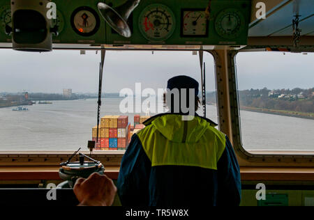 Pilota di porto in porto se Hamburf, Germania Amburgo Foto Stock