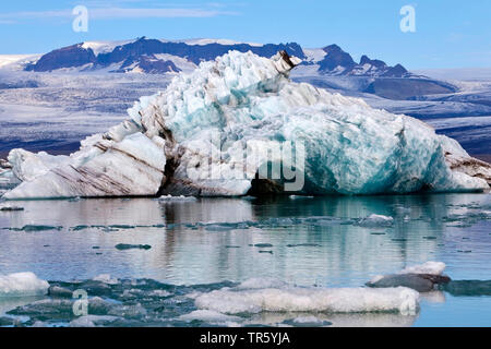 Gletscherlagune, Joekulsarlon, Vatnajoekull-Nationalpark, Islanda, Est Islanda, Hornarfjoerdur, Vatnajoekull Parco Nazionale Foto Stock