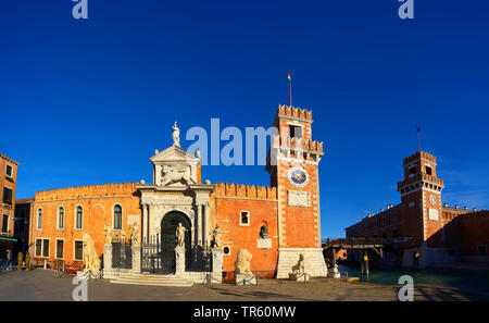 Entrata dell'Arsenale di Venezia. Venezia. Italia, Italia, Venezia Foto Stock