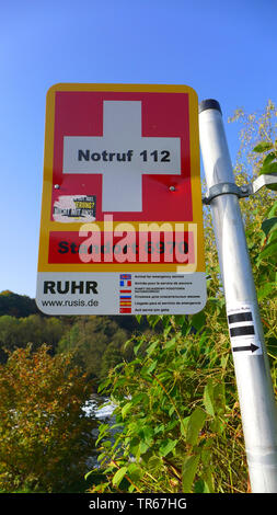 Telefono di emergenza, Germania Foto Stock