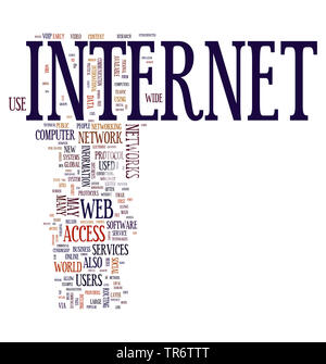 Tag cloud sul tema di Internet Foto Stock