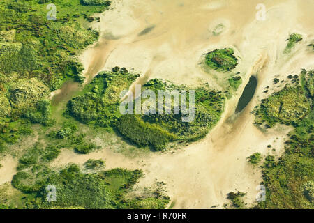 Foto aerea di Schiermonnikoog, Paesi Bassi Foto Stock