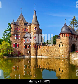 Castello Satzvey, in Germania, in Renania settentrionale-Vestfalia, Eifel, Mechernich Foto Stock