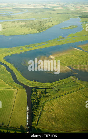 Foto aerea di Ezumakeeg, Paesi Bassi, Frisia Foto Stock