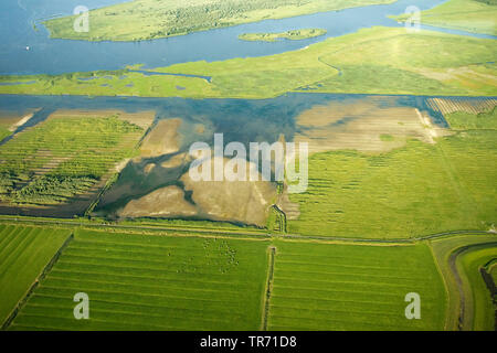 Foto aerea di Ezumakeeg, Paesi Bassi, Frisia Foto Stock