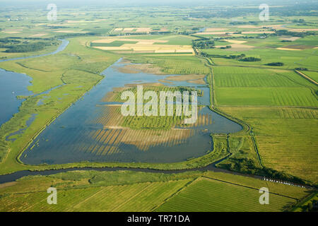 Foto aerea di Ezumakeeg, Paesi Bassi, Frisia Foto Stock