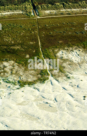 Foto aerea di Schiermonnikoog, Paesi Bassi Foto Stock