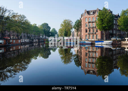 Canal case, Paesi Bassi, Paesi Bassi del Nord, Amsterdam Foto Stock