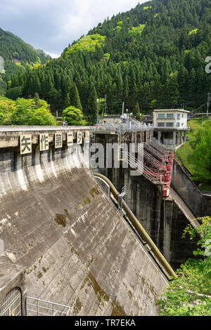 Paesaggio di Yahagi seconda diga di Aichi in Giappone. Foto Stock