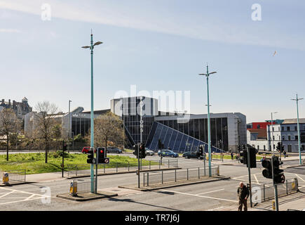 Plymouth Pavilions Union Street, parti da demolised come una parte di riqualificazione urbana. Scatti dalla sommità aperta autobus turistico operanti a Plymouth Regno Unito. Eseguire Foto Stock