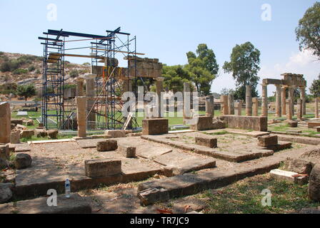 L antico tempio della dea Artemide ad Vravrona regione in Attica, Grecia, Giugno 2018. Foto Stock