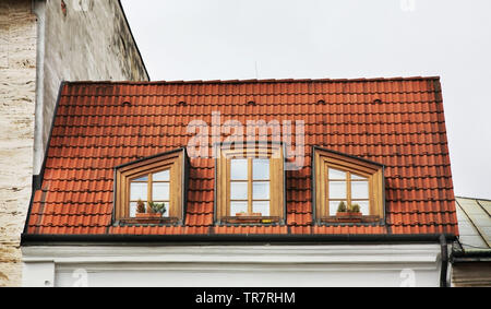 Frammento della storica casa in Zilina. Slovacchia Foto Stock