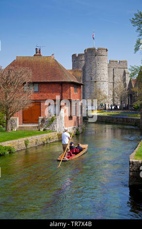 Punt gita turistica, Canterbury, England, Regno Unito Foto Stock