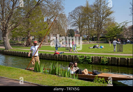 Punt gita turistica, Canterbury, England, Regno Unito Foto Stock