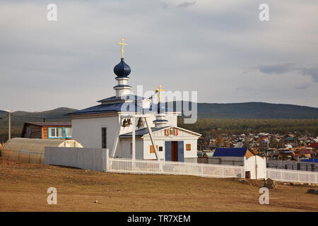 Chiesa di regnante Icona della Madre di Dio nel villaggio di Khuzhir. Olkhonsky distretto. Oblast di Irkutsk. La Russia Foto Stock