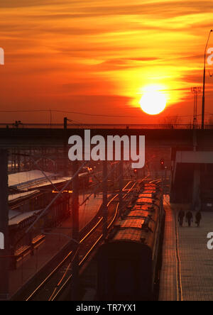 Stazione ferroviaria di Brest. Bielorussia Foto Stock