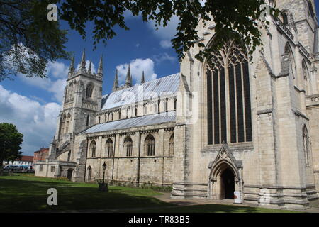 Selby Abbey,abbazia medievale chiesa North Yorkshire, Inghilterra, Regno Unito Foto Stock
