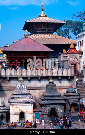 Tempio di Pashupatinath,Kathmandu, Nepal Foto Stock