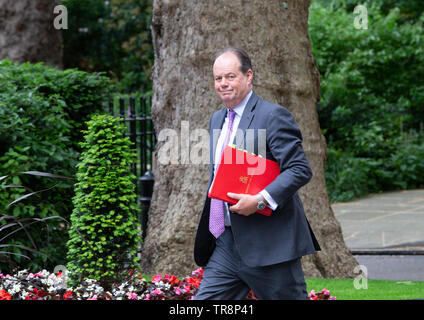 Stephen Hammond, Segretario di Stato per la salute e la cura sociale, arriva a Downing Street per una riunione. Foto Stock