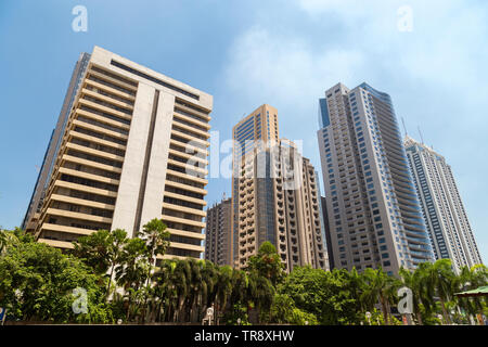 Manila, Filippine - 26 Luglio 2016: edifici e grattacieli in Ortigas Foto Stock