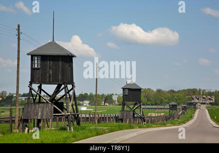 Majdanek campo di concentramento a Lublino. Polonia Foto Stock