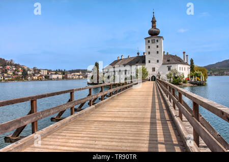 Ort (Castello Schloss Ort), a Gmunden sul lago Traunsee, Austria Foto Stock