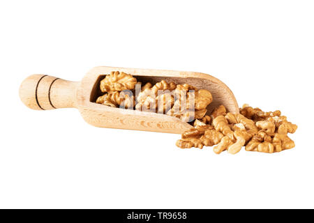 Le noci nel convogliatore isolato su bianco percorso di clipping incluso Foto Stock