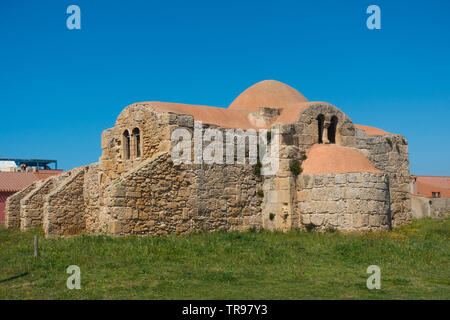 Quinto secolo la chiesa di San Giovanni di Sinis, nei pressi di Cabras, Sardegna, Italia Foto Stock