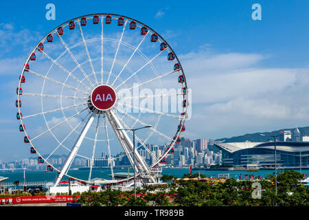 Hong Kong ruota di osservazione, Hong Kong, Cina Foto Stock