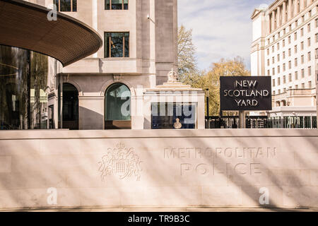New Scotland Yard HQ a Londra in Inghilterra Foto Stock
