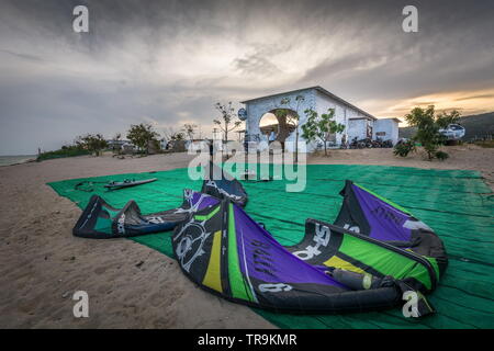 Phan Rang, Vietnam - 25 Gennaio 2019: Phan Rang centro kite spot e surf camp in Vietnam Foto Stock