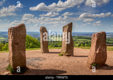 La bellezza naturale delle colline Clent, Worcestershire, Inghilterra Foto Stock