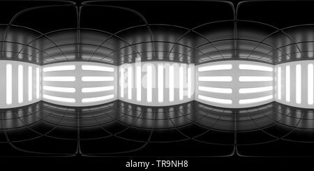 8K HDRI mappa, alto contrasto ambiente sferico panorama sfondo, arredamento moderno di sorgente di luce (di rendering 3D Interni rendering equirettangolare) Foto Stock
