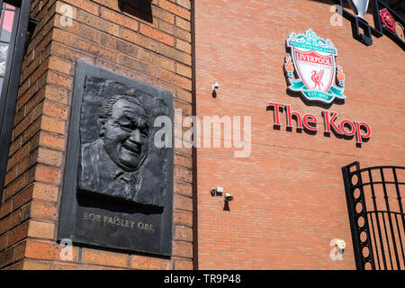 Anfield,stadium,Casa,terreno,d,Liverpool,football,club,LFC,a,i,l'ultima,giorno,gioco,d,,Premier League,Liverpool, Merseyside,l'Inghilterra,GB,Gran Bretagna,British,UK Foto Stock