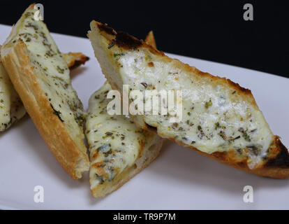 Il formaggio su pane tostato Foto Stock