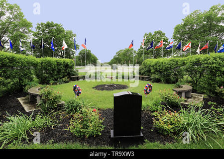 Long Island National Cemetery Farmingdale Long Island New York Foto Stock