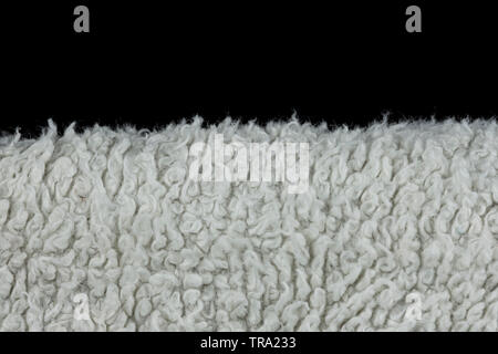 Macro immagine della tessitura di un bianco di asciugamani di cotone Foto Stock