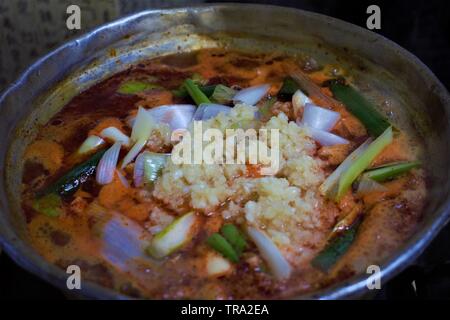 Pollo piccante brasato coreano Dak-bokeum-tang Foto Stock