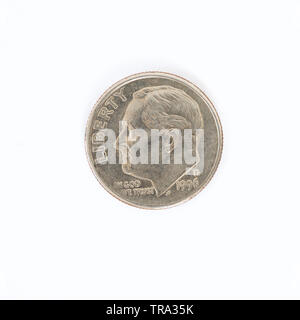 Stati Uniti 1 Dime 'Roosevelt Dime' Coin - 1996 Foto Stock