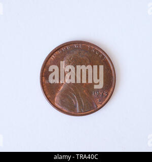 Stati Uniti 1 Cent " Lincoln Memorial Cent" Coin - 1973 Foto Stock