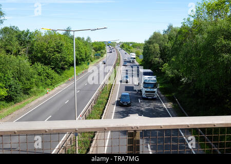 Il traffico sulla a42 in Leicestershire Foto Stock