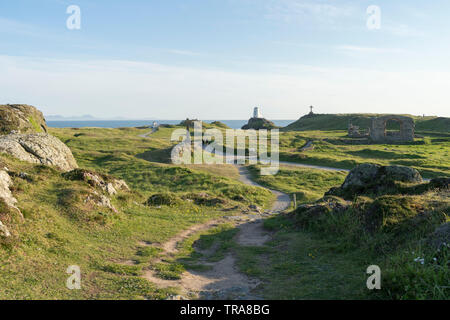 Isola di Llanddwyn, Anglesey, Galles, Regno Unito Foto Stock