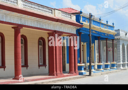 Gibara città vecchia, provincia di Holguín, meridionale di Cuba Foto Stock