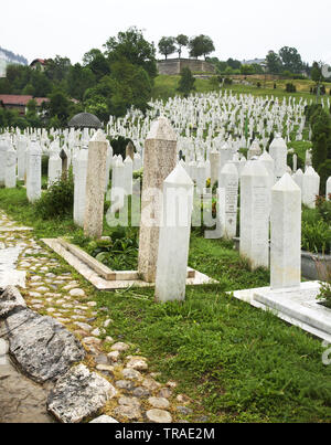 Cimitero di Sarajevo. Bosnia ed Erzegovina Foto Stock