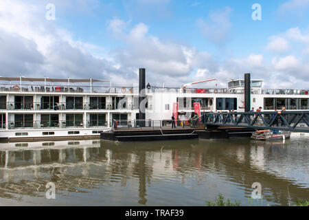 Viking Longship Forseti nella regione di Bordeaux in Francia Foto Stock