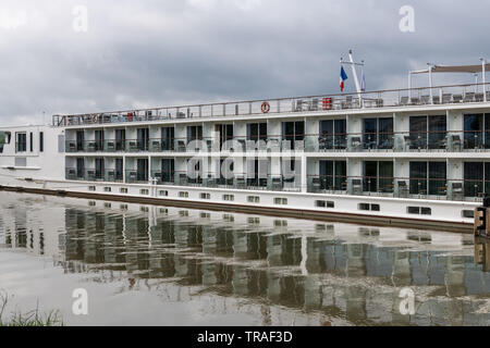 Viking Longship Forseti nella regione di Bordeaux in Francia Foto Stock